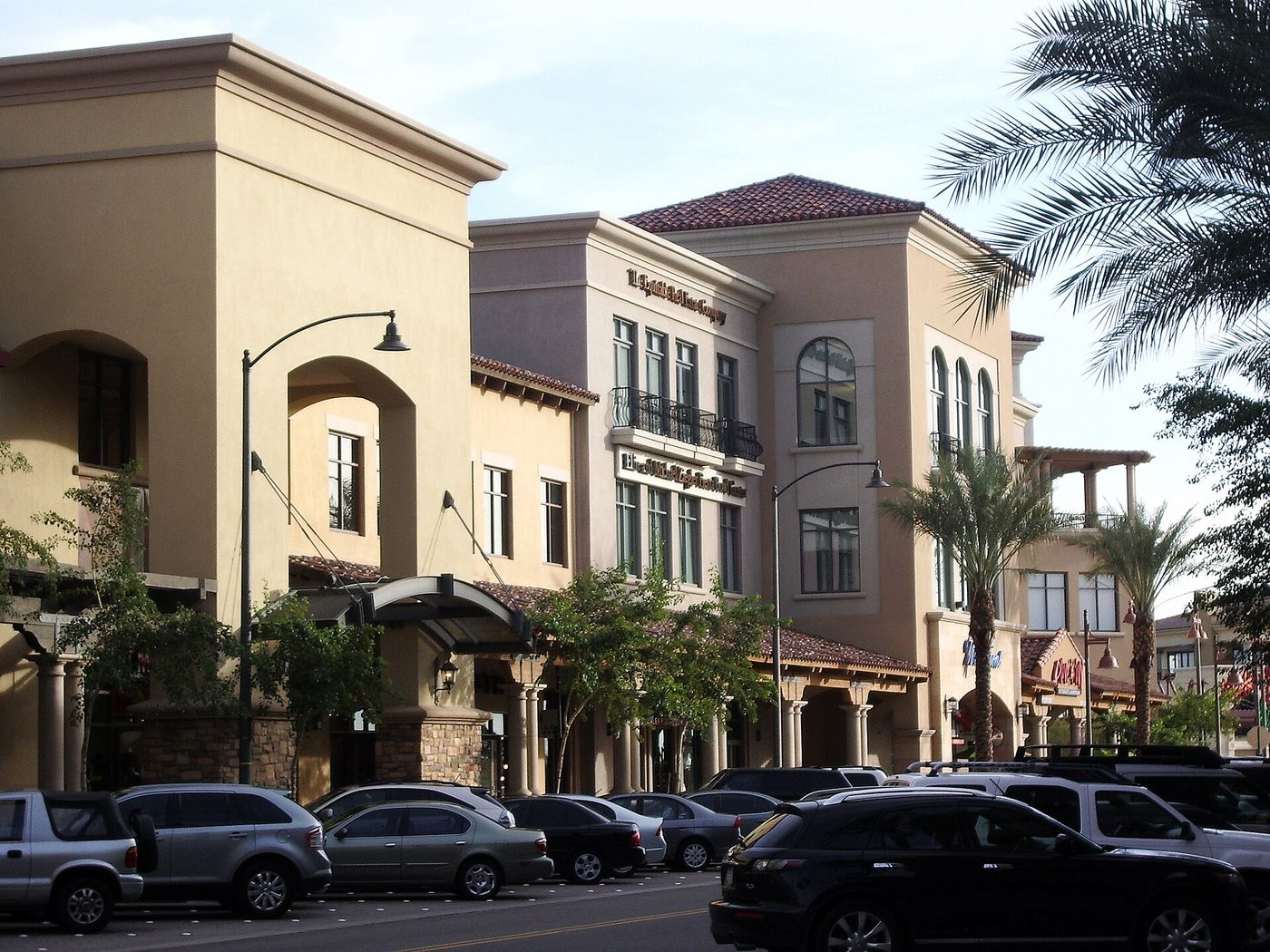 The Scottsdale Waterfront development along the Arizona Canal, with shops and condominium towers